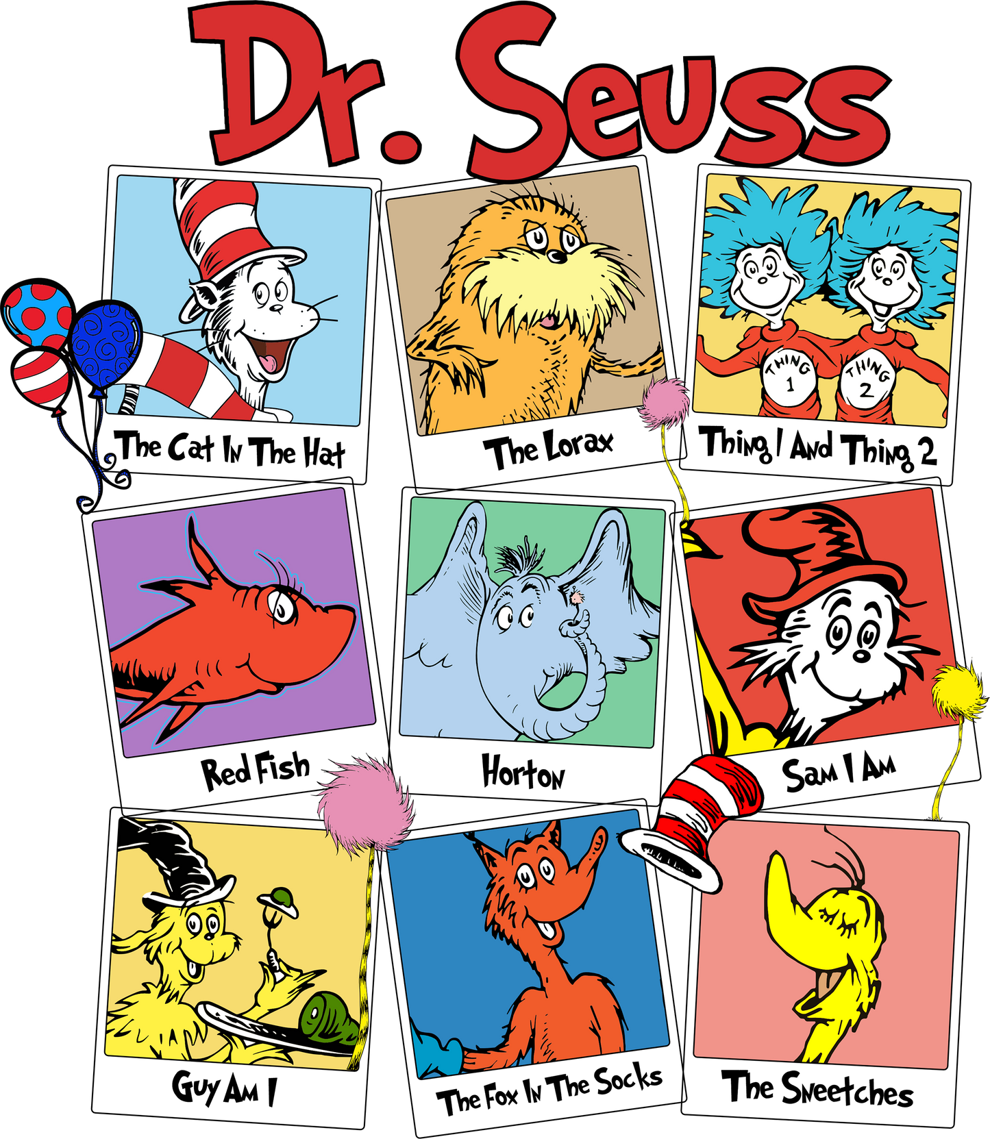 Dr. Seuss dtf print