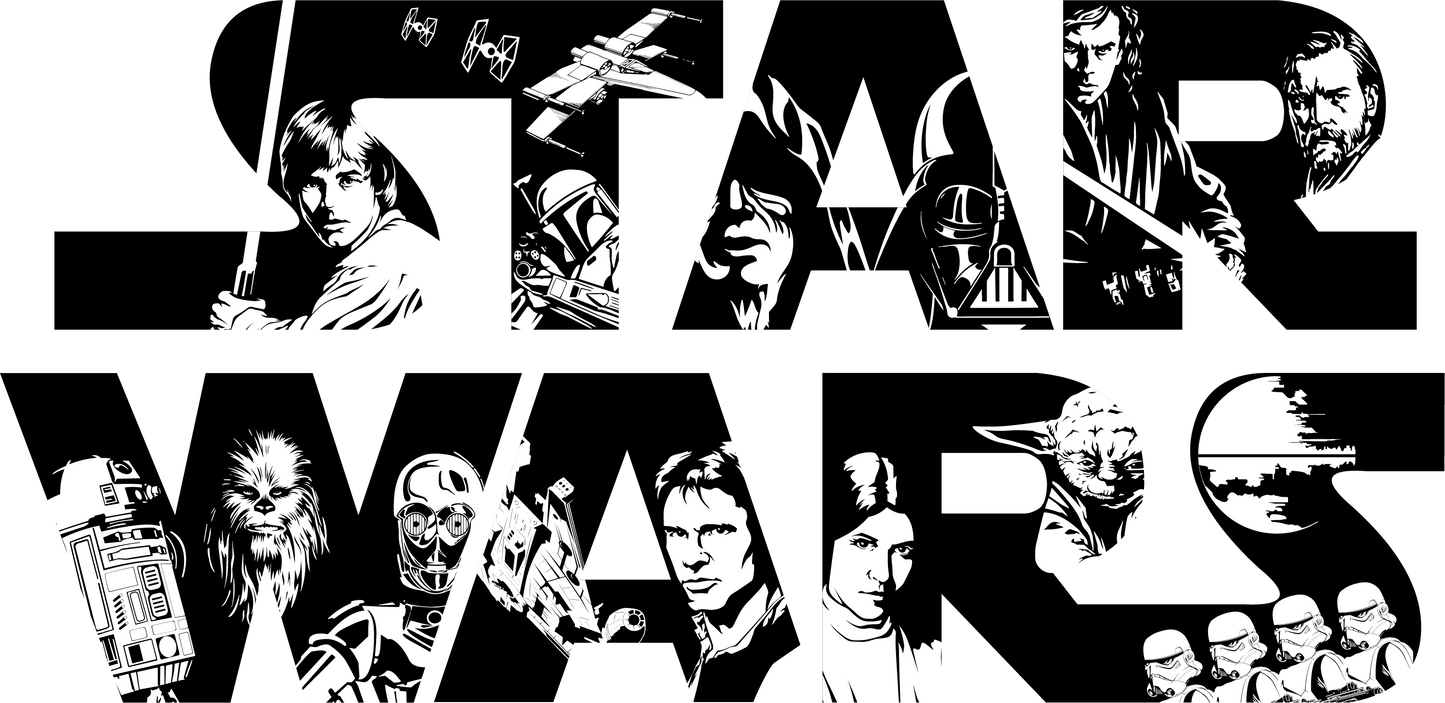 star wars black and white