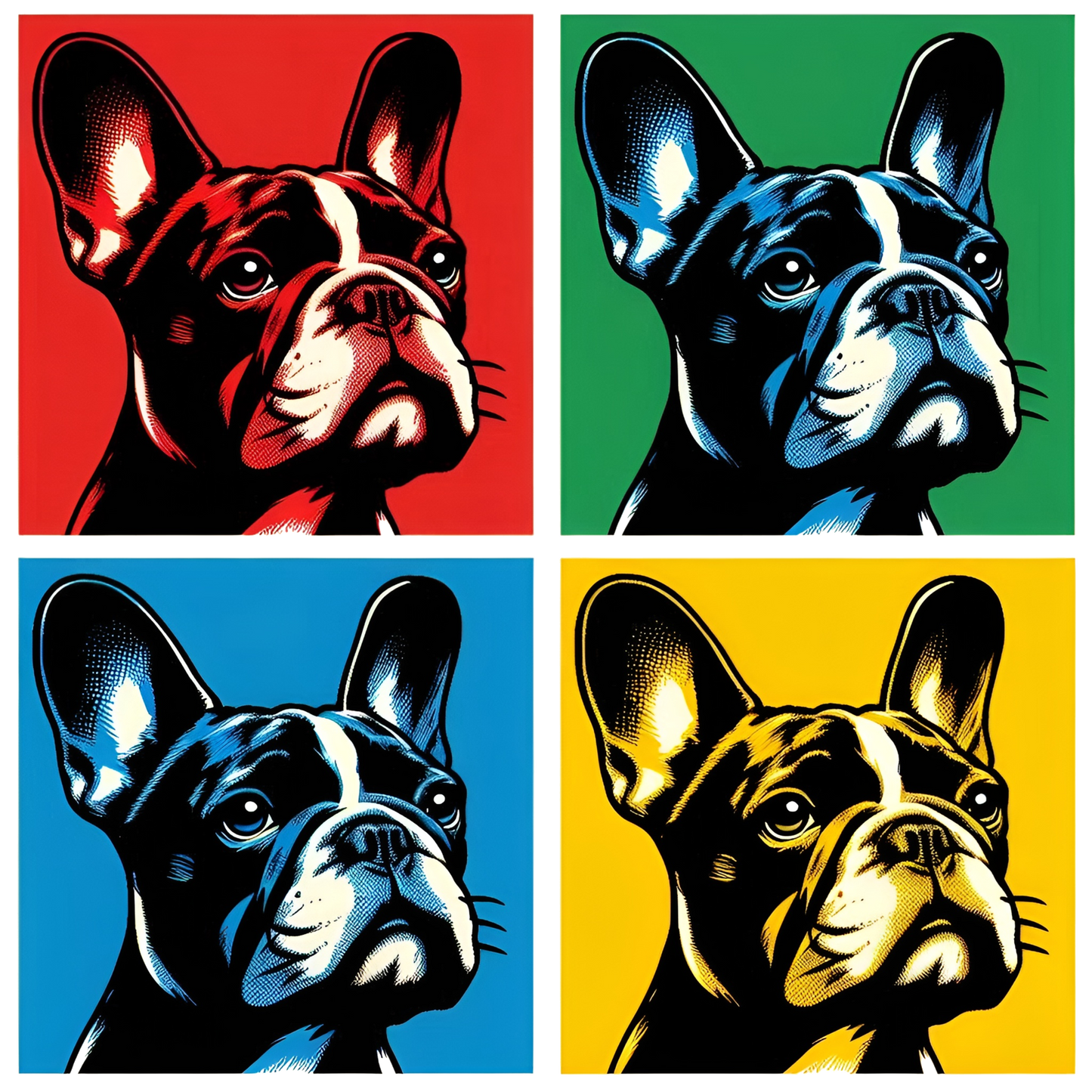 Retro Frenchie dtf transfer