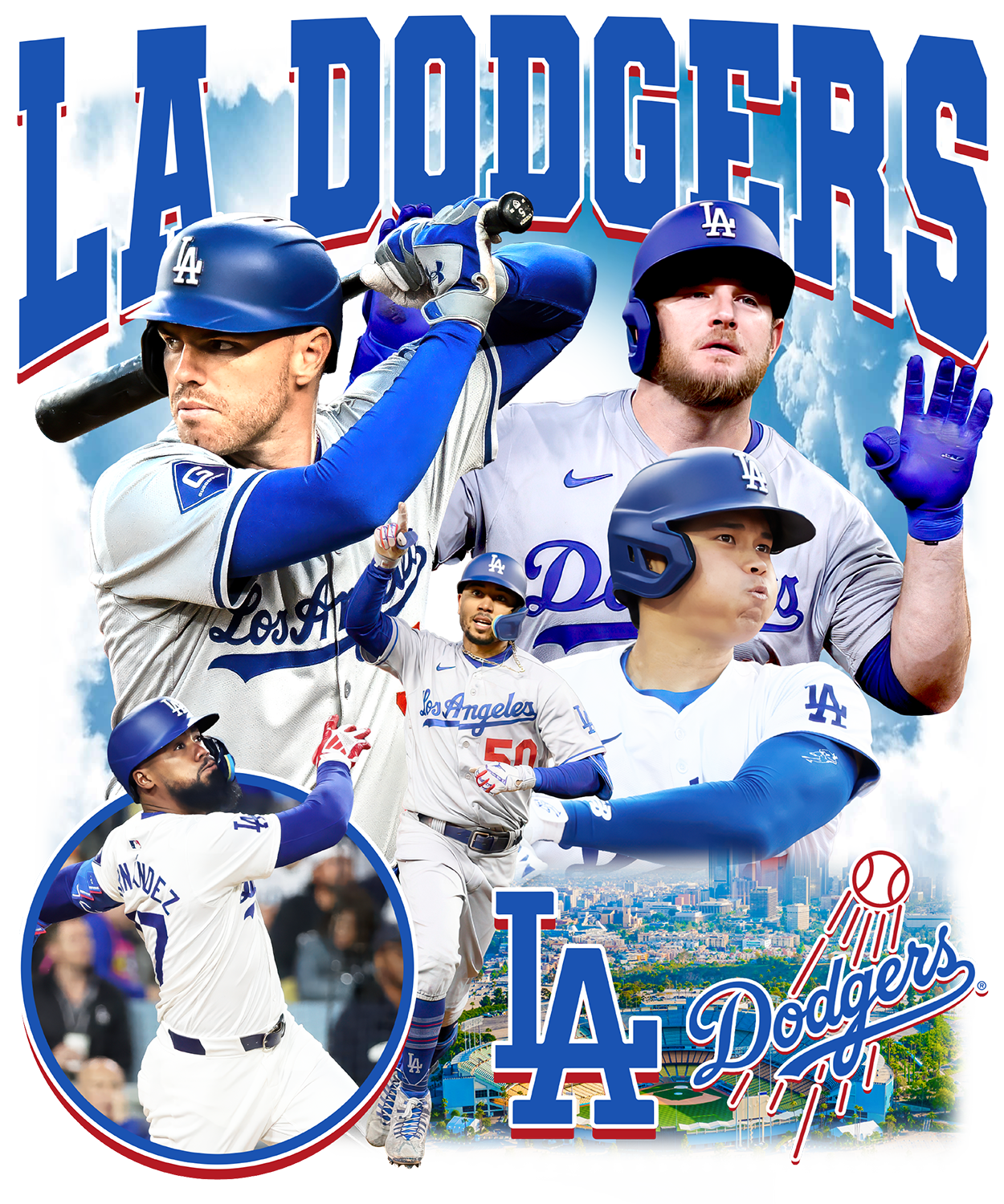 dodgers DTF print